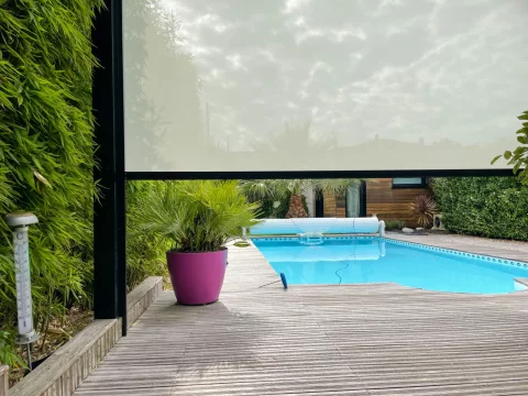 Pose d'une double pergola bioclimatique rétractable à BORDEAUX (33)  